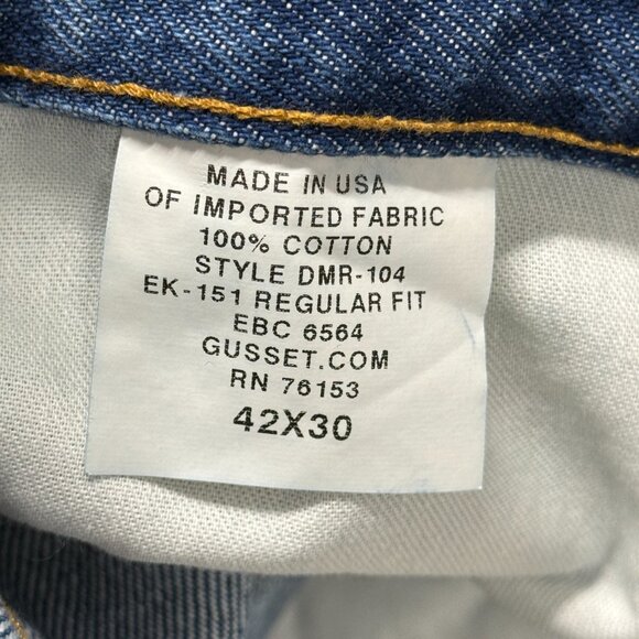 Diamond Gusset Blue Jeans Mens 42 x 30 NWT Stonewash Regular Western Denim USA - Picture 9 of 16